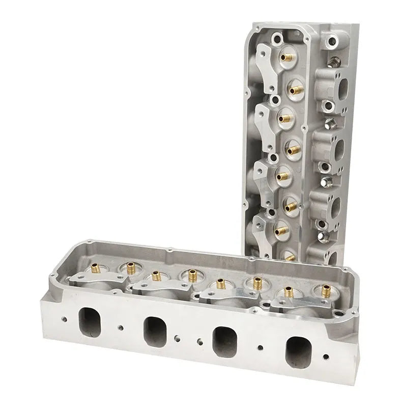 Proflow Cylinder Heads AirMax 200 Bare Aluminium SB Ford Cleveland 2V 68cc Chamber 205cc Intake Runner Pair