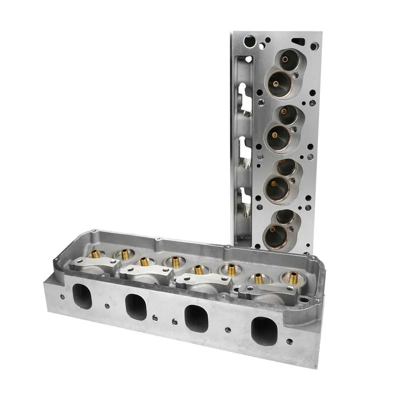 Proflow Cylinder Heads SuperMax 225 Bare Aluminium SB Ford 302-351 Cleveland 3V 73cc Chamber 225cc Intake Runner 63...