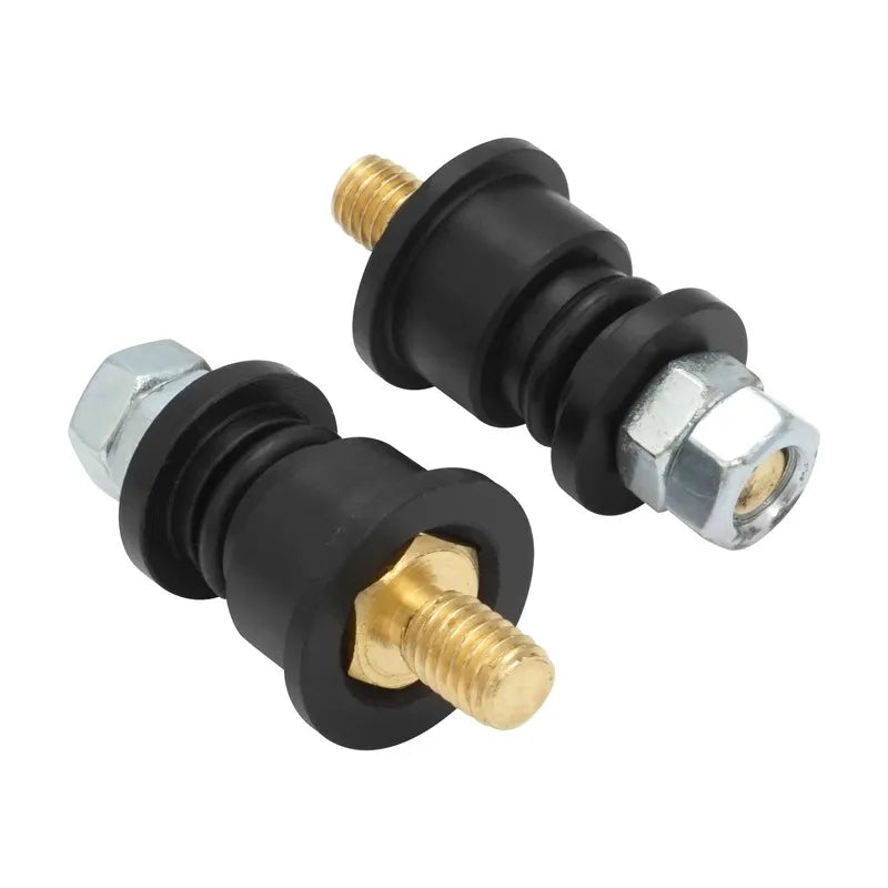 Proflow Electrical Bulkhead Connectors Terminals HDPE Black Pair