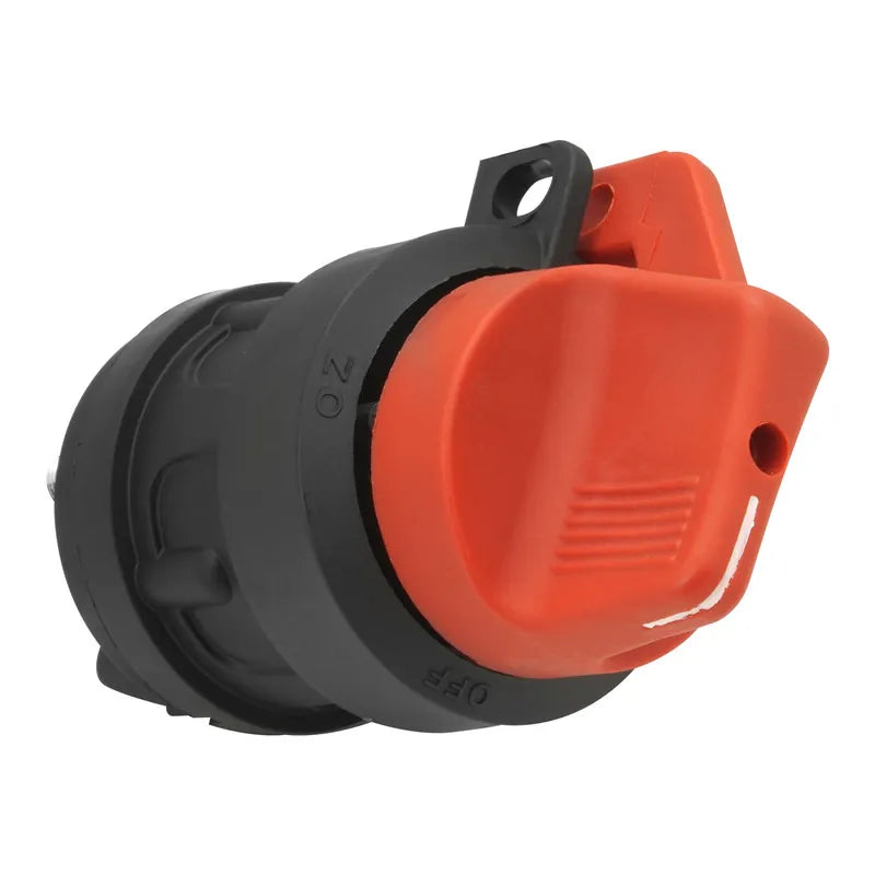 Proflow The Big Round Battery Disconnect Switch On-Off Plastic Red/Black Marine Style with lock hole 12v - 36v 300Amp