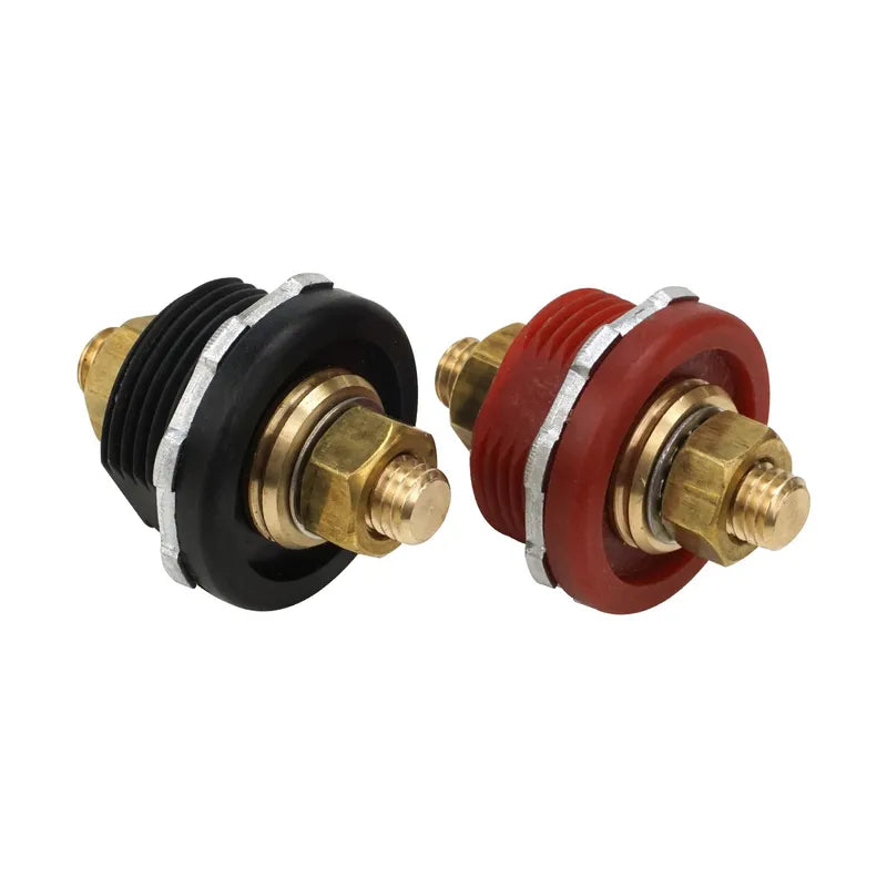 Proflow Battery Connector Kit Thru-Panel Red & Black Set