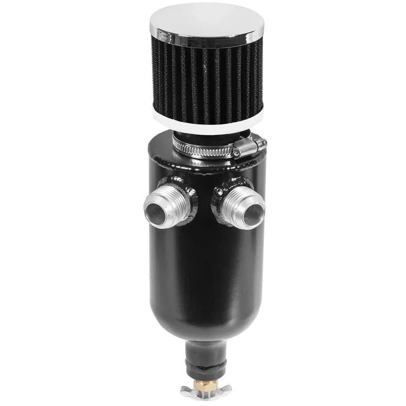 Proflow Oil Breather Tank Pro Aluminium 0.75L -12AN x 2 Male Black