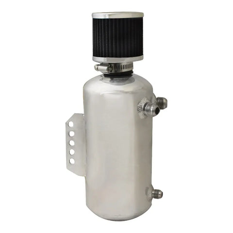 Proflow Oil Breather Catch Tank 2L w/AN-8 x 2 + 1 -6 Hose Ends & Breather, Polished