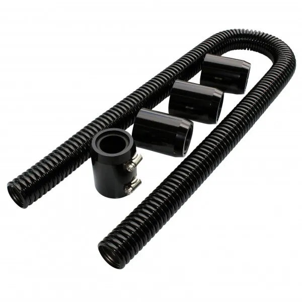 Proflow Radiator Hose Flexible Stainless Steel Black Kit .48in Length