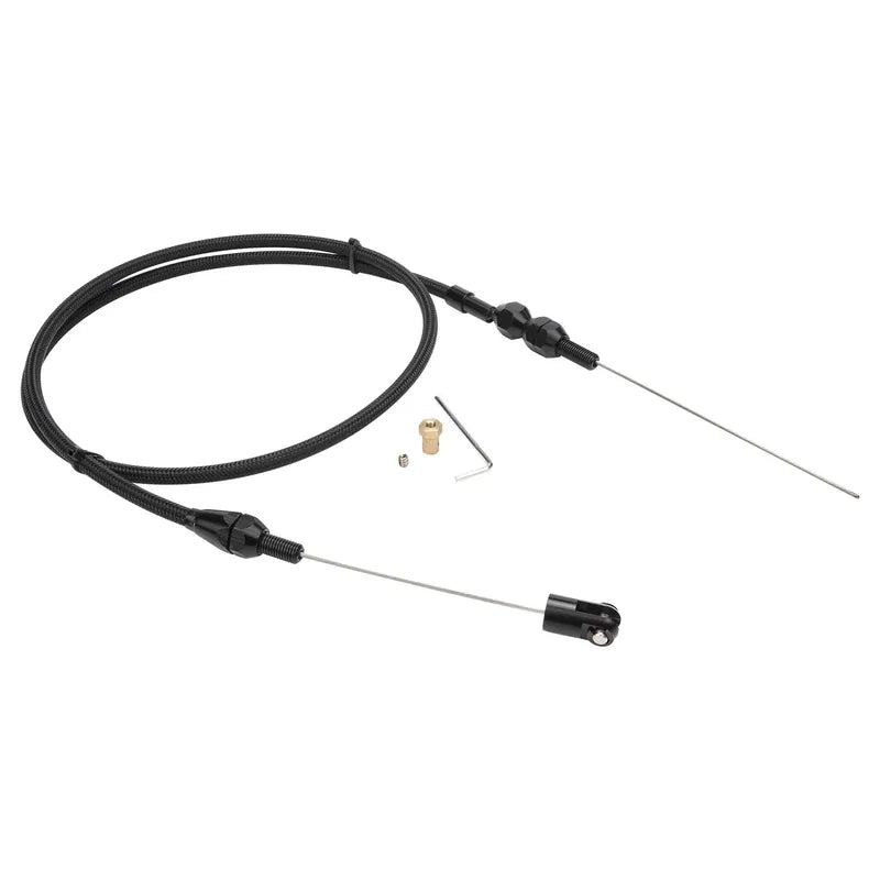Proflow Throttle Cable LS Chev For Holden Commodore Black Braided Stainless Wire 36in Length