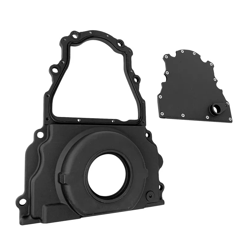 Proflow Timing Cover 2-Piece Cast Aluminium Black Powdercoat With Cam Sensor Chev Commodore LS V8