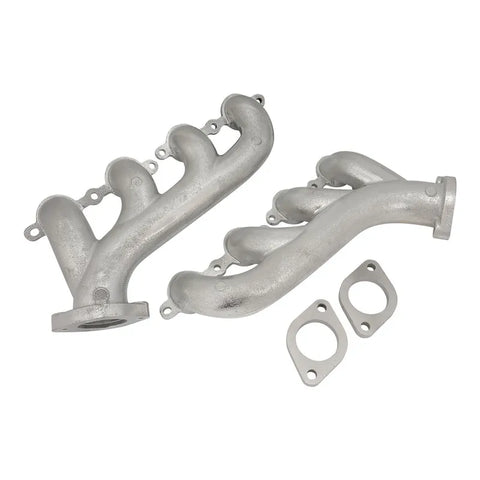 Proflow Exhaust Manifolds For Holden/Chev LS Series Engines High-Silicone Ductile Cast Iron Polished & Silver Ceram...