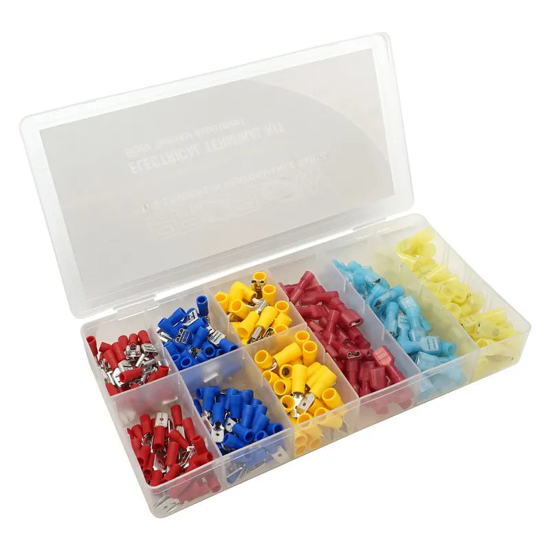 Proflow Electric Terminal Kit 270 Piece Male/Female Blade Terminal Assortment Kit