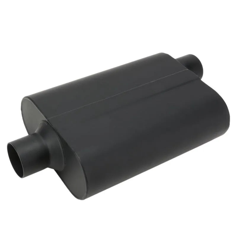 Proflow Muffler 3.00in Black Compact Flow Chamber II Side Inlet To 3.00in Centre Outlet 9.75" x 13" x 4" body