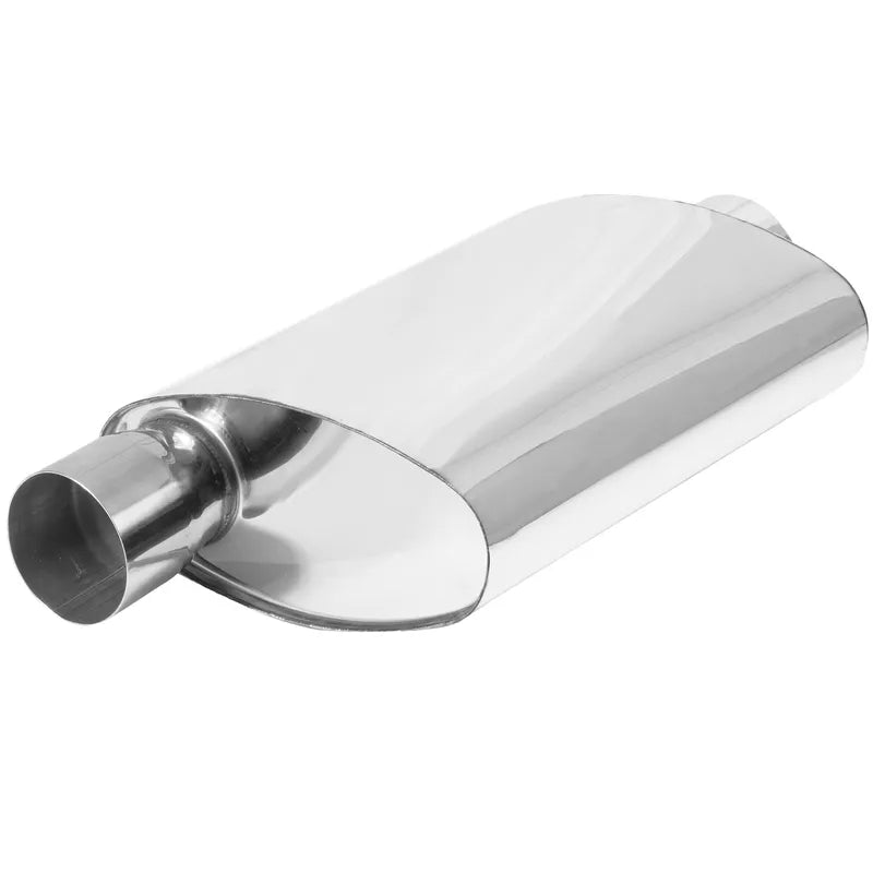 Proflow Muffler Oval 409 Stainless Steel Polished Flow Chamber