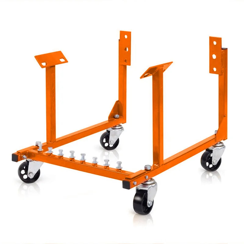 Proflow Engine Dolly Steel Orange Powder Coat Wheels Included For Chevrolet V8 LT1 Engine's