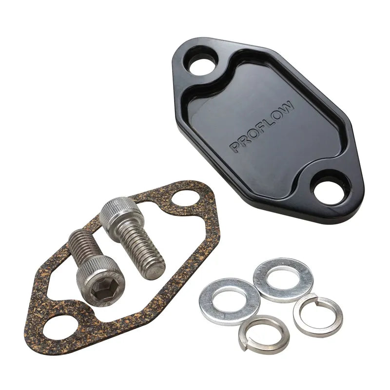 Proflow Fuel Pump Block-Off Plate Aluminium Anodised For Holden 253 308