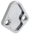 Proflow Fuel Pump Block-Off Plate Aluminium Silver Anodised BB Chev For Ford Windsor