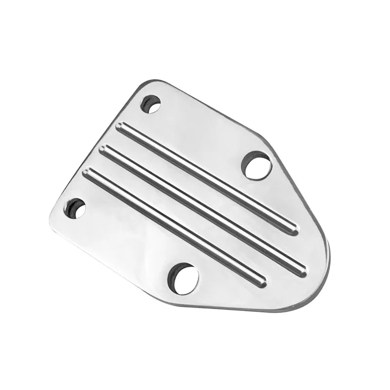 Proflow Fuel Pump Block-Off Plate Aluminium Polished SB For Chevrolet