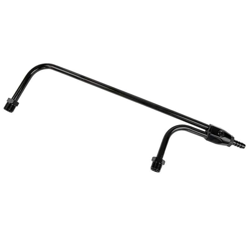 Proflow Fuel Line Aluminium -6AN ORB To 3/8 Barb inlet Fitting 1/8 NPT Gauge Port Holley 4160 Anodised Black
