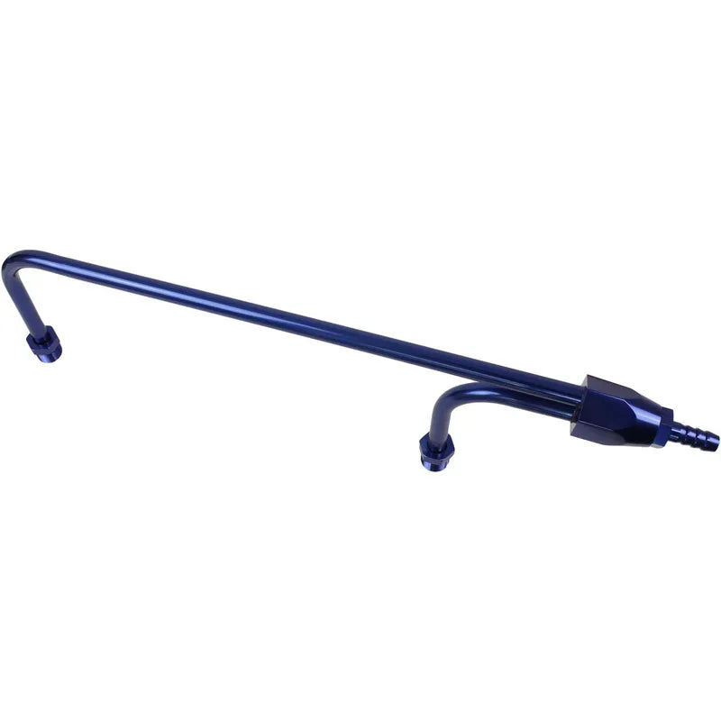 Proflow Fuel Line Aluminium Anodised Blue -6AN ORB To 3/8 Barb inlet Fitting 1/8 NPT Gauge Port Holley 4150