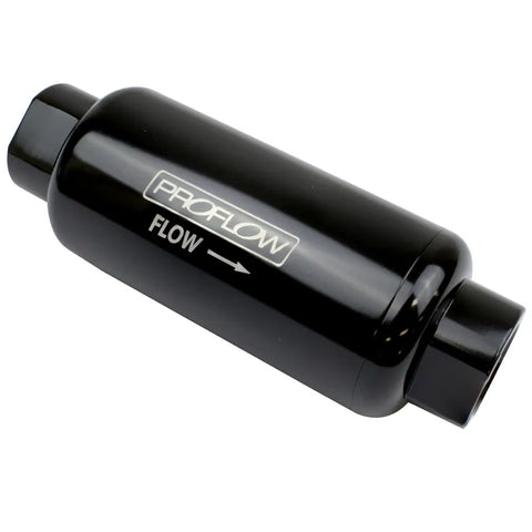 Proflow Fuel Filter Inline Mount Billet Aluminium Anodised 140mm Length -10 AN Inlet/Outlet