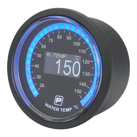 Proflow Pro Series Digital Electrical Water Temperature Gauge 52mm 20-150 C w/Sensor LED Backlight