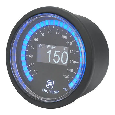 Proflow Pro Series Digital Electrical Oil Temperature Gauge 52mm 20-150 C w/Sensor LED Backlight