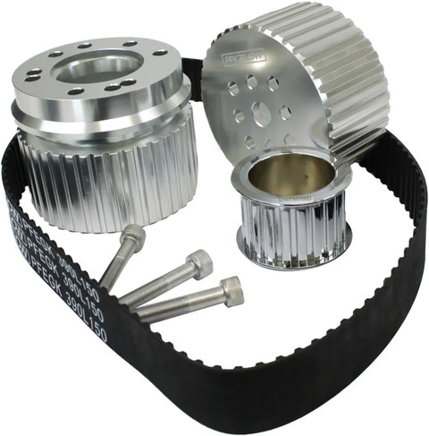Proflow Gilmer Belt Drive Kit For SB Ford 289/302/351 Windsor Billet Aluminium Silver Anodised