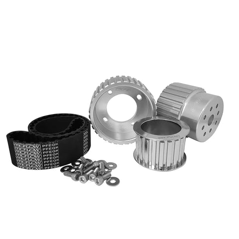 Proflow Gilmer Belt Drive Kit For Mazda Rotary Series 4 & 5 Turbo Billet Aluminium Silver Anodised