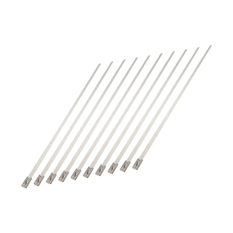 Proflow Exhaust Wrap Fasteners Locking Tie Stainless Steel 10 Pack