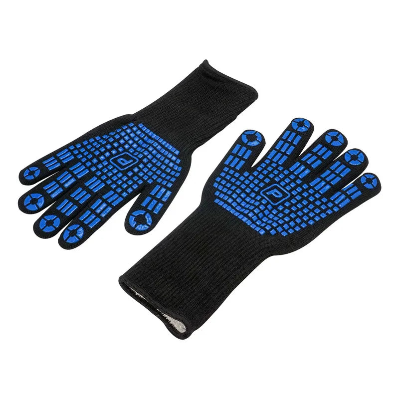 Proflow Heat Protection, High Temp Work Gloves, Aramid Fibre Silicone Pads, 800 Degrees Celsius, Long Length, One S...