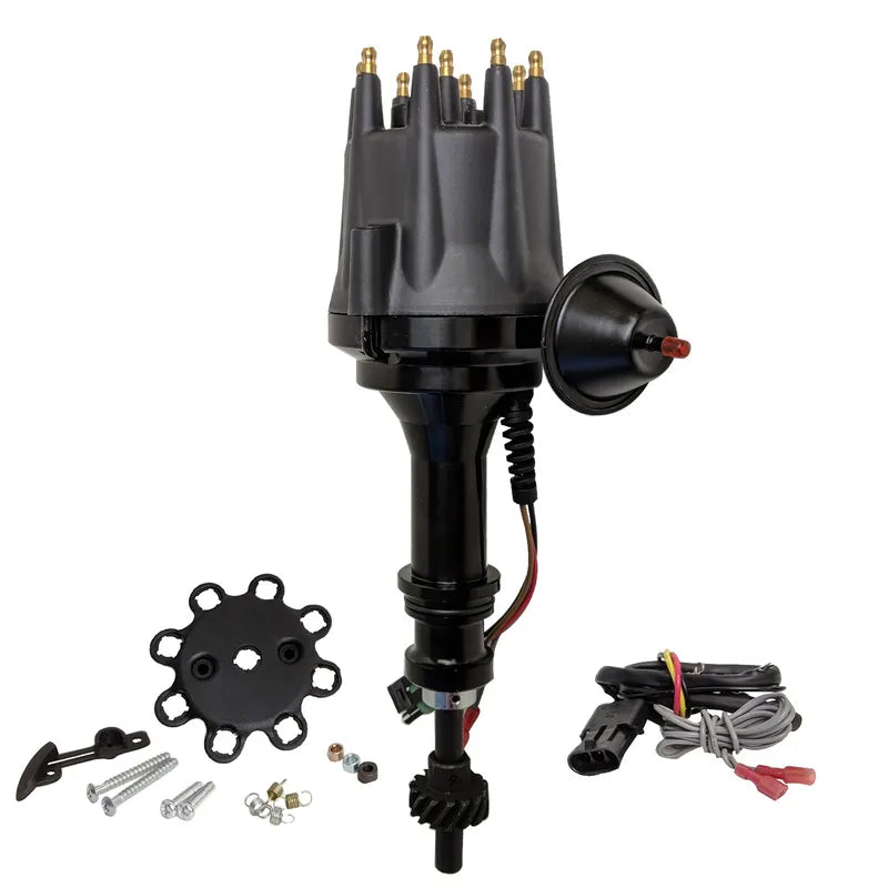 Proflow Distributor Billet Black Ready-to-Run Vacuum Advance For Ford 302 351 Cleveland