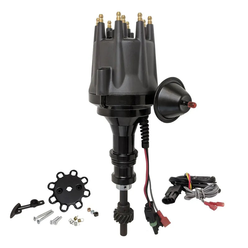 Proflow Distributor Billet Black Ready-to-Run Vacuum Advance For Ford 289 302 Windsor