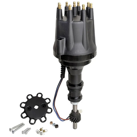 Proflow Distributor SB Ford 351 Windsor Pro Series Magnetic Pickup Mechanical Advance Black Cap