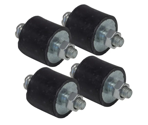 Proflow Anti-Vibration Mounts Rubber Black #10-32 Threads Set of 4