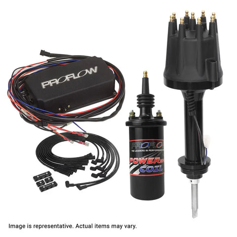 Proflow Ignition Combo Kit Pro Series Billet Distributor SupeMax Leads 8.5mm Ignition CDI 6AL Striker Coil Holden 253 308 Commodore V8 Kit
