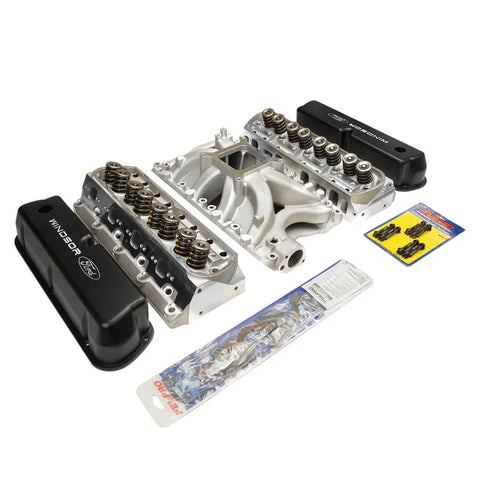 VPW Proflow Cylinder Head SuperMax 205 & Intake Kit, Manifold, Max Jr, Single Plane, Aluminium, Natural, Square Bore, SB For Ford, 351W