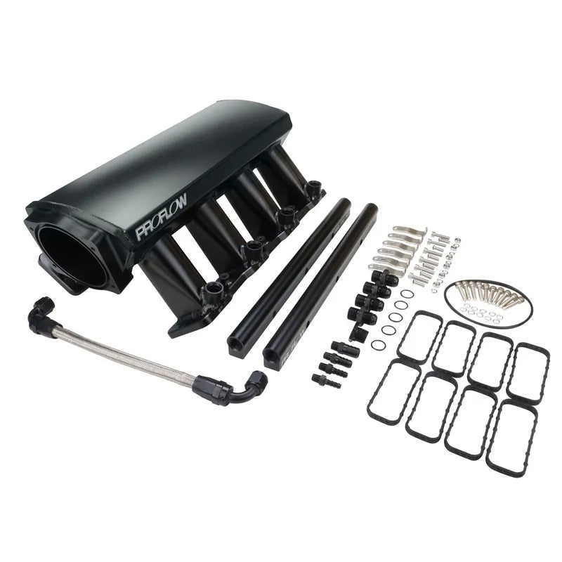 Proflow SuperMax EFIintake Manifold Kit For Holden Commodore LS3/L92 Fabricated Black w/Fuel Rails 102mm Bore