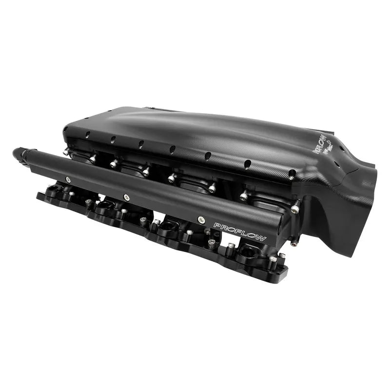 Proflow Billet CNC LSintake Manifold Kit SuperMax Plus For Holden Commodore LS3/L92 102mm Bore Gloss Black