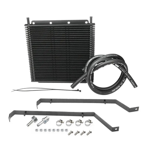 Proflow Transmission Oil Cooler Kit For Holden Commodore VY V6 & V8 280 x 255 x 19mm 3/8'' Barb Black Powdercoated