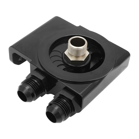 Proflow Billet Remote Universal Filter Head Black 4 x Side -10 ORB 1/8 npt Port 3/4"-16 Thread Billet Filter Kit
