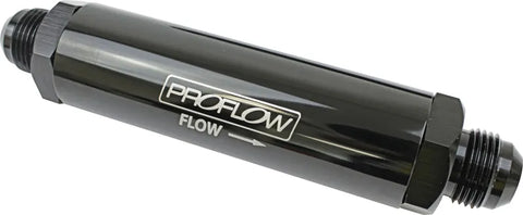 Proflow Oil Filter Billet Aluminiumin-Line Black Stainless Element