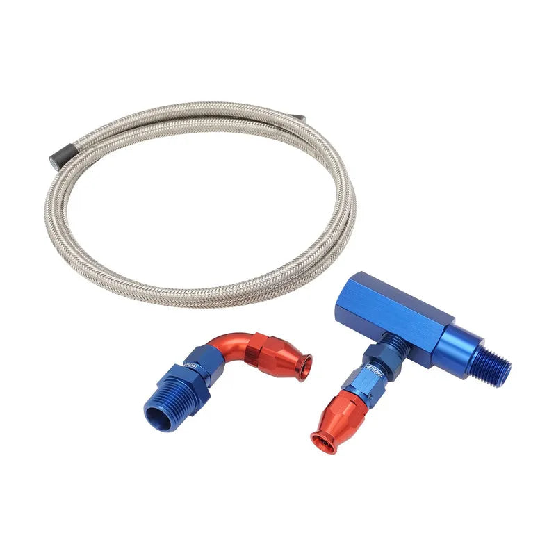 Proflow External Oil Feed Line Kit Suit 302-351 Cleveland Stainless Braided Hose Kit