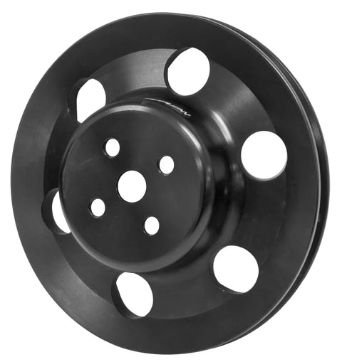 Proflow Billet Water Pump Pulley V-Belt 1-Groove Aluminium For Ford 302-351C Some Windsor - Anodised Black
