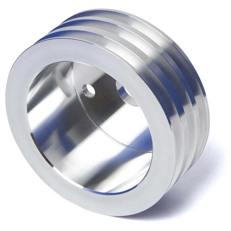 Proflow Pulley V-Belt Crankshaft BB Chev Short Water Pump 3-Groove Polished Aluminium