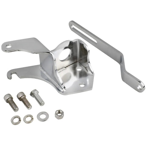 Proflow Power Steering Pump Mounting Bracket SB Chev Short Water Pump Saginaw LH Low Mount Kit Chrome