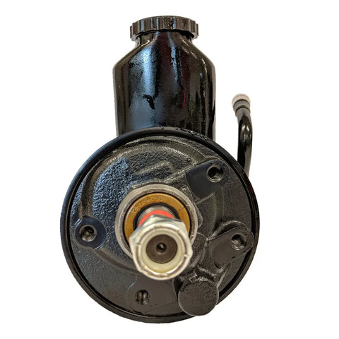 Proflow Power Steering Pump Saginaw P Series Reservoir Keyway V Pulley Style Black Powder coated.