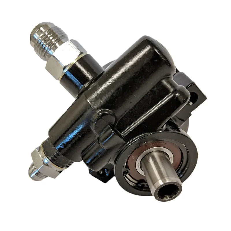 Proflow Power Steering Pump GM Type 2 Aluminium Remote Reservoir Black With V Belt Pulley Universal Kit