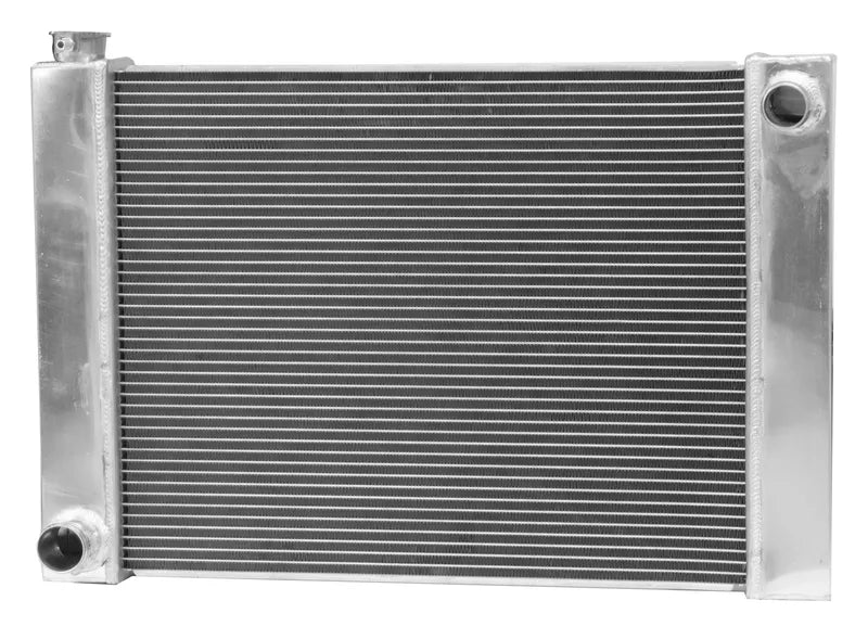 Proflow Radiator Universal Fabricated Aluminium Tanks Natural Wide 19.00in High 2.25in Thick For Ford Side Inlet &...