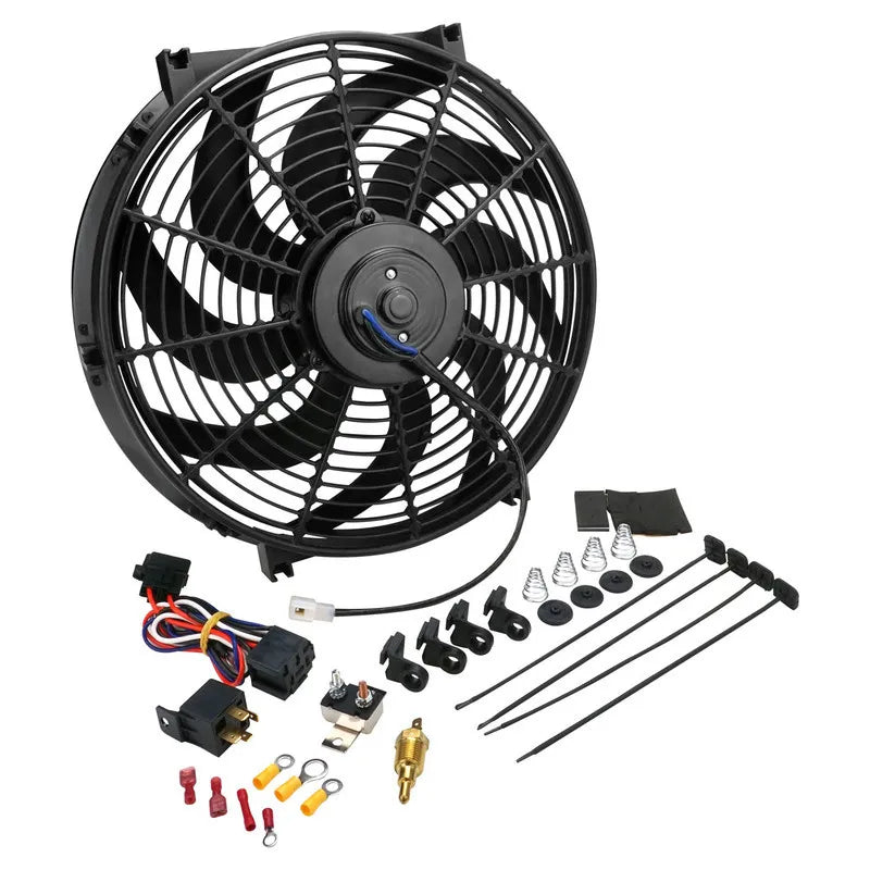 Proflow PFERF1-XPX Electric Cooling Fan Kit Curved Black