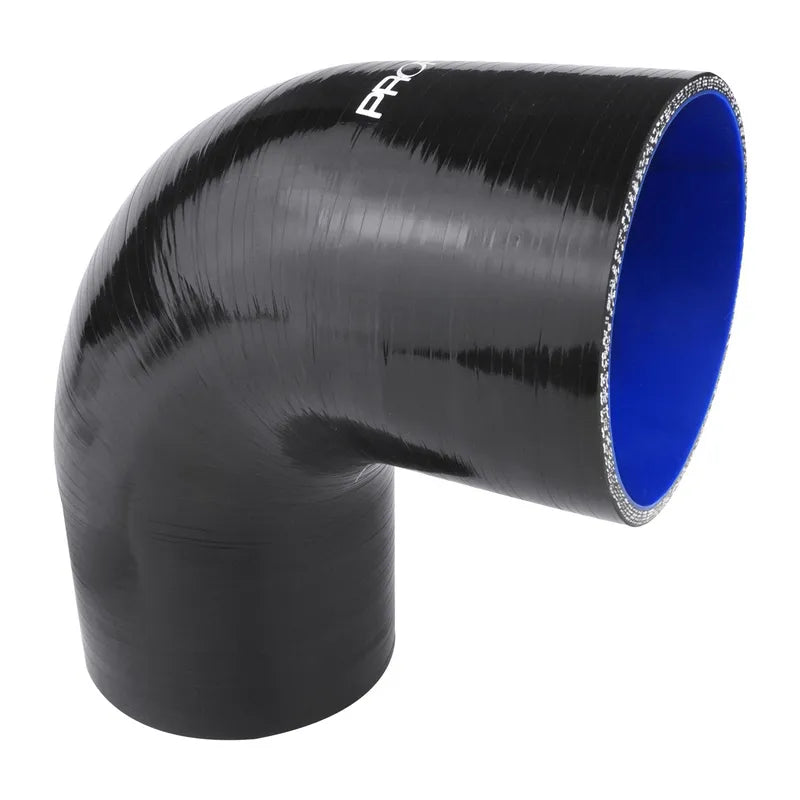 Proflow Hose Tubing Air Intake Silicone Coupler 4.00in 90 Degree Elbow Black