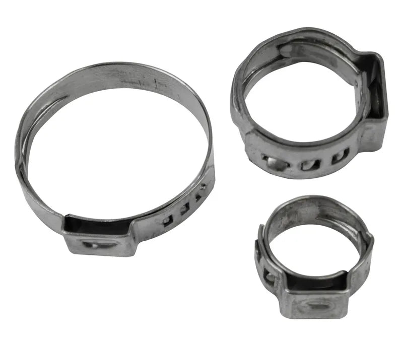 Proflow Pfesc-XPX Crimp Hose Clamp Stainless Steel Qty 10