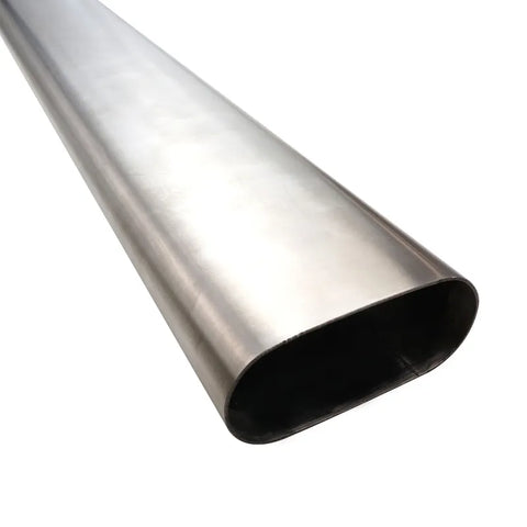 Proflow Oval Exhaust Tubing Straight 3.50'' Nominal Diameter 110x50mm Stainless Steel 1 meter Length (image 2)