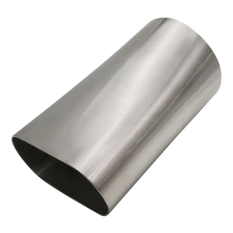 Proflow Pipe Adapter Exhaust Oval To Round Stainless Steel Outlet 6in Length